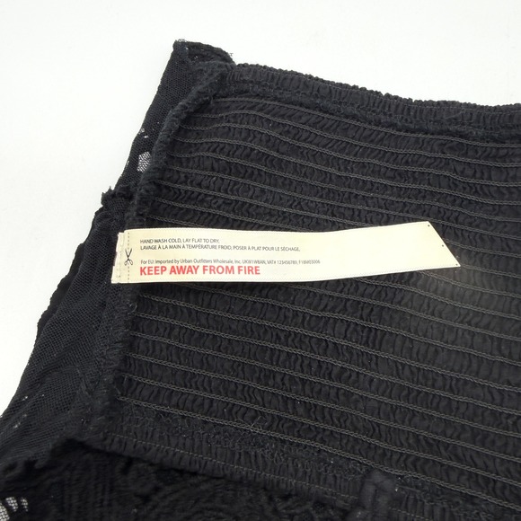 Free People FP One Ilektra Lace Bralette Set of 2 Black White Small Smocked Boho - Picture 13 of 16